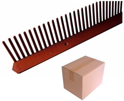 Produktbild von Traufkamm 60 mm x 1,0 m, Ziegelrot / Pck a 30 Stück
