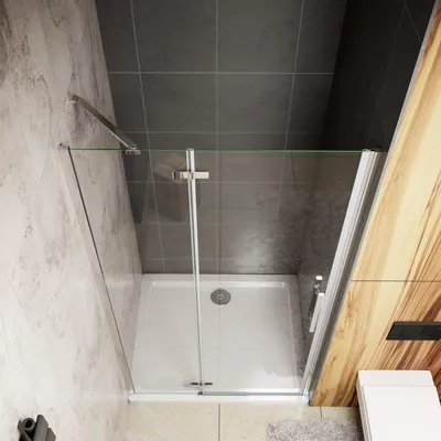 Produktbild von 120X195cm Scharniertür Pendeltür Nischentür Duschabtrennung Nano ESG Duschabtrennung Dusche