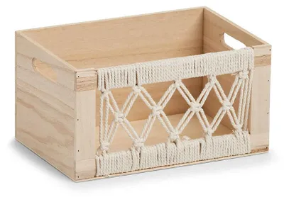 Produktbild von ZELLER Aufbewahrungsbox HOLZKASTEN DEKO Aufbewahrungskasten Boho 30 x 20 cm