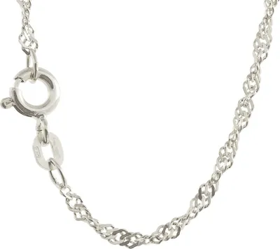Produktbild von Silberkette Singapurkette Länge 45cm - Breite 2,2mm - 925 Silber