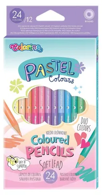 Obrázok produktu pre Colorino pastelové dvojfarebné okrúhle pastelky 12 kusov 24 farieb