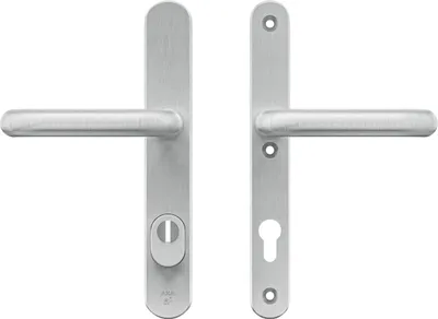 Produktbild von AXA Sicherheitstürbeschlag – Set – Oval Plus – Aluminium – Türgriff – SKG3 – PC85 mit Kernzugsicherung – Schmaler Schutz