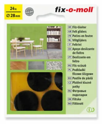 Image de Patins feutre rond 28mm Big Pack brun fix-o-moll