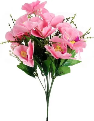 Zdjęcie produktu dla Bukiet Sztucznych Orchidei w Jasnoróżowym Kolorze - 10 Sztuk, 45 cm Wysokości