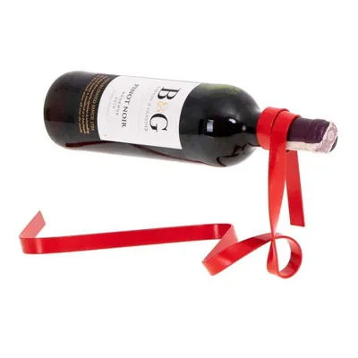 Zdjęcie produktu dla Stojak na wino WSTĄŻKA - CZERWONA PREZENT GADŻET