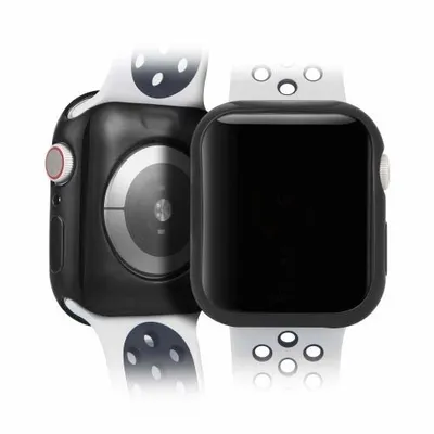 Produktbild von DUX DUCIS 2x Silikon TPU Schutzhülle für Apple Watch 4 44mm schwarz und transparent