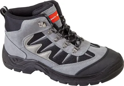 Produktbild von Wildleder/Strick-Stiefeletten, Grau-Schwarz, S1 P Fo, "47", Ce, Lahti