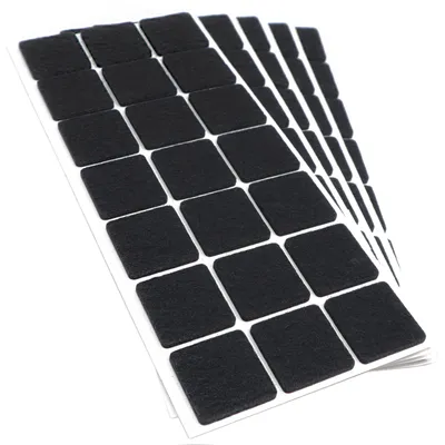 Produktbild von Adsamm® | 105 x selbstklebende Filzgleiter / Schwarz / 30x30 mm / quadratisch / Möbelgleiter aus Filz mit 3.5 mm Stärke