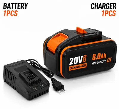 Produktbild von Ersatzakku für Elektrowerkzeuge - WA3553 - 20 V - 8 Ah - Li-Ionen - 1 Akku - 1 Ladegerät - Wiederaufladbar