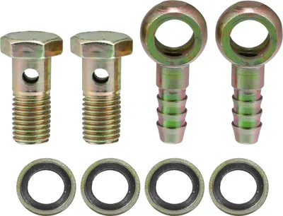 Image de M12x1.5 10mm Voiture Banjo Verrouille Tuyau Barbillon Raccords Adaptateur (Ensemble de 2)