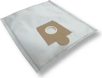 A single vacuum cleaner bag is shown against a white background.