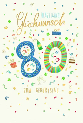 Produktbild von 80. Geburtstag Skorpion`s Art - Karte  mit Goldfolie und