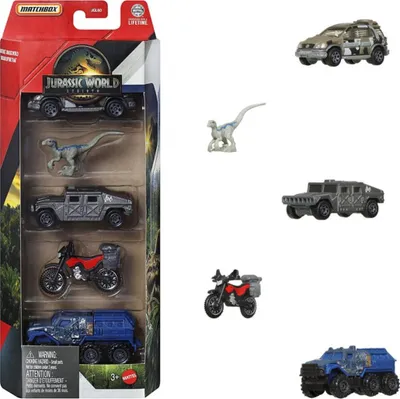 Produktbild von Matchbox Jurassic World JGL24, Fahrzeug-Set, 3 Jahr(e), Metall, Kunststoff, Mehrfarbig