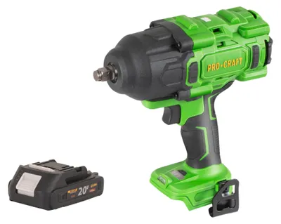 Zdjęcie produktu dla Procraft PWA80bb akumulatorowy klucz udarowy 20 V 1600 Nm 1/2" bezszczotkowy + 1x akumulator 2,0 Ah - bez ładowarki