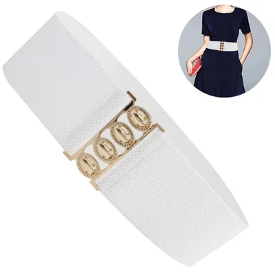 Produktbild von Breiter, elastischer Bund mit verstellbarem Stretchband und Retro-Verschlussschnalle