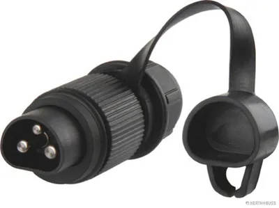 Immagine prodotto di Spina HERTH+BUSS a 3 poli, 6 - 24 V, Ku con terminale a lama (6,3 mm)
