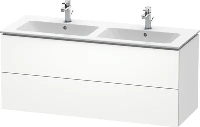 Produktbild von Waschtischunterbau L-CUBE 1290x481x555mm weiß matt weiß matt