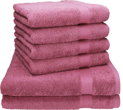 Produktbild von Betz 6-tlg. Handtuch-Set PREMIUM - 2 Liegetücher 4 Handtücher 100% Baumwolle  Farbe: beere