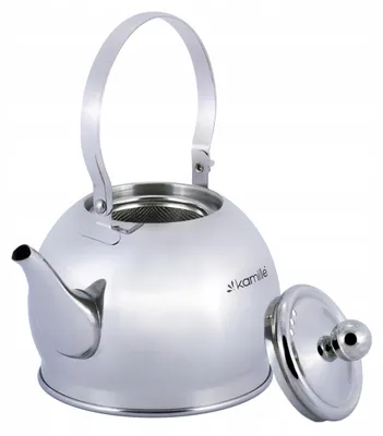 Produktbild von Edelstahl-Teekanne mit abnehmbarem Brühsieb 1,0 L KAMILLE KM-1094