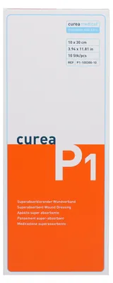 Productafbeelding van Curea P1 superabsorberend wondverband, 10x30 cm, 10 stuks