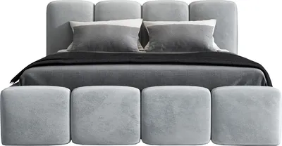 Produktbild von Polsterbett DONA -OM 120 x 200 mit Bettkasten. Farbe: Grau