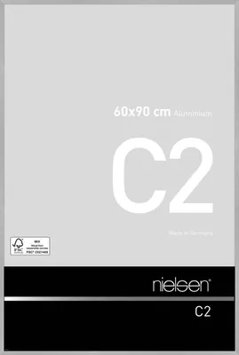 Produktbild von nielsen Aluminium Bilderrahmen C2, 60x90 cm, Struktur Silber Matt