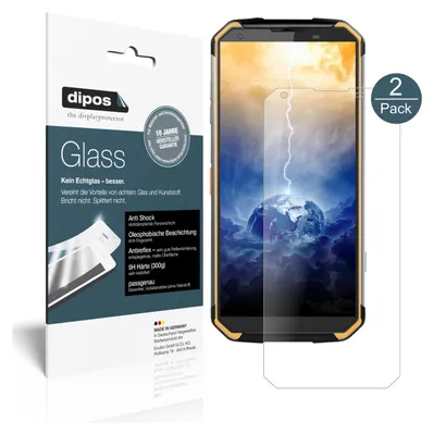 Produktbild von 2x Schutzfolie für Blackview BV9500 matt - Anti-Shock 9H Folie dipos Glass