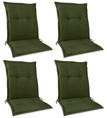 Produktbild von Beautissu 4er Set Premium auflage Niedriglehner 105x50x7cm, Dunkelgrün