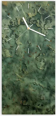 Produktbild von Wanduhr aus Glas mit Motiv Verwitterte Textur- 30 x 60 cm - inkl. Aufhängesystem