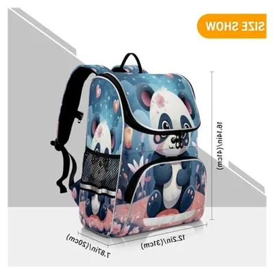 Produktbild von Lustiger Cartoon Panda Rucksack für Schüler, große Tasche für Kinder