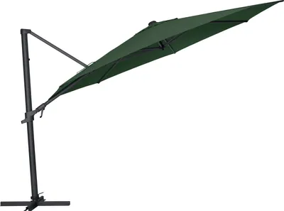 Produktbild von KETTLER  Easy Flex Ampelschirm Ø 350 cm, UPF 50+, inkl. Abdeckhaube+ Schirmständer, anthrazit matt/ grün, Aluminium/Polyester mit PolyurethanBeschichtung