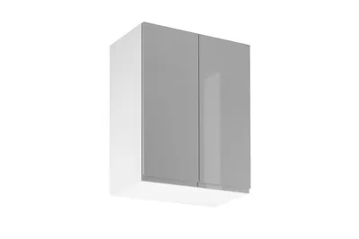 Produktbild von Hängeschrank 60 cm Küchenhängeschrank mit 2Türen,Aspen G60 Grau Hochglanz