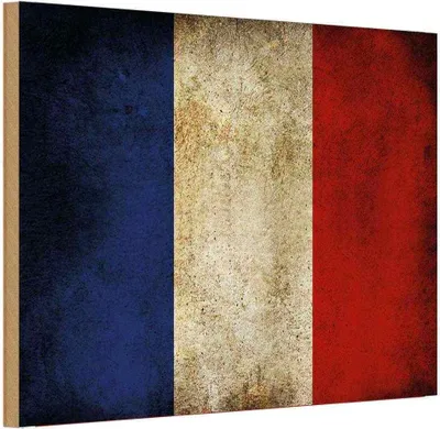 Produktbild von vianmo Holzschild 20x30 cm Frankreich Fahne Flagge Wappen