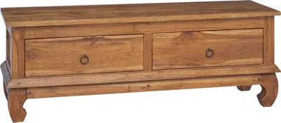 Produktbild von vidaXL TV-Ständer Natur 110 x 35 x 40 cm Massivholz Teak