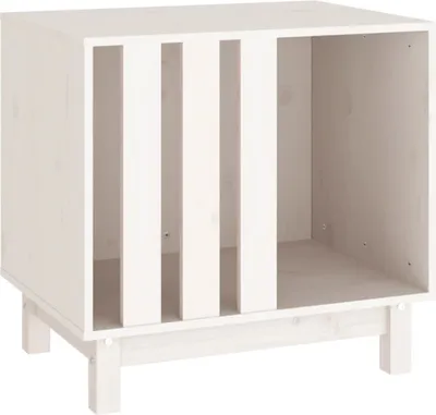 Zdjęcie produktu dla vidaXL Buda dla psa biała 60x45x57 cm lite drewno sosnowe