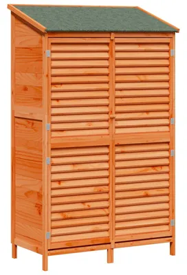 Image de Abri de jardin vidaXL marron 106 x 56 x 176,5 cm en bois massif d'épicéa