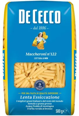 Produktbild von De Cecco Maccheroni Pasta 500g – Italienische Hartweizengrieß-Nudeln, authentisch