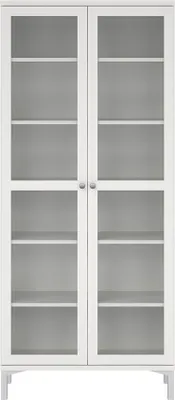 Produktbild von Roma Vitrinenschrank 2 Türen weiß.