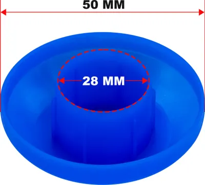 Produktbild von AWM Trampolin Endkappen Set blau Schutzkappen 28 mm Sicherheitsnetz Kappen Halbrund (6x)