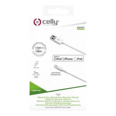Produktbild von Datenkabel iPhone Lightning 1 Meter weiß