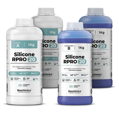 Immagine prodotto di R PRO 20 Gomma siliconica liquida, silicone per stampaggio morbido 1:1 (4 kg)