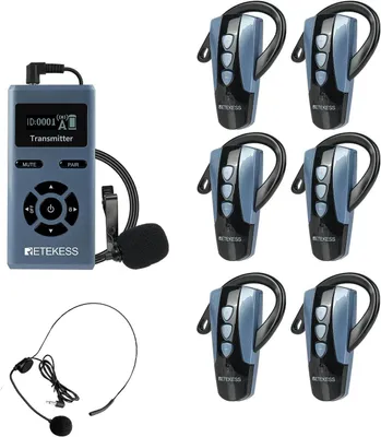 Produktbild von Retekess TT106S Tour Guide System, Audio System, Lange Lebensdauer, 200 m, One-Touch-Steuerung, Großtasten-Design, für Konferenzen, Reisen
