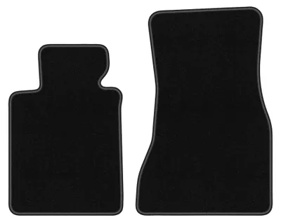 Image de Tapis avant en moquette pour BMW 5 G30 2017- (berline) – 2 pièces, noirs, sur mesure – Wielganizator BASIC – version W0723