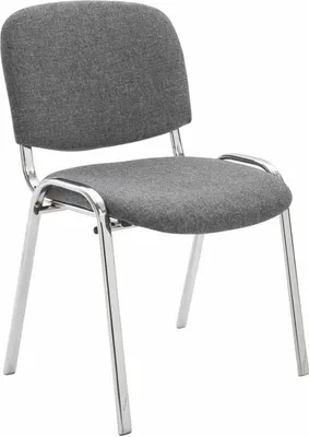 Produktbild von TPFLiving Besucherstuhl Konferenzstuhl Keen mit Stoffbezug Gestell in Chromoptik / Bezug Grau