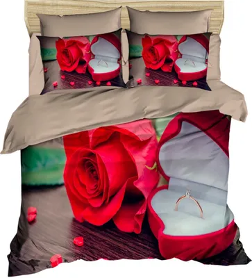 Image de L'Essentiel Linge de Maison, 202, King-Size-Bettbezug-Set (FR), 100 % POLYESTER-MICROSATIN, Rot, 240 x 220 cm