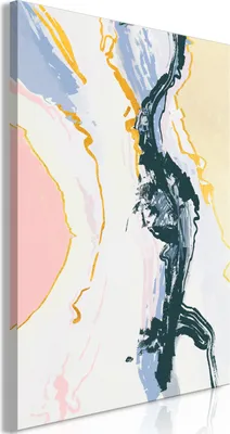 Produktbild von Italienischer Leinwand Leinwandbild - Troubling Thoughts (1 Part) Vertical 60x90 cm Abstrakt a-A-0505-b-a