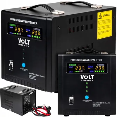 Zdjęcie produktu dla Zasilacz awaryjny, Volt Polska Sinuspro 2000E, 12 V/230 V, UPS, 1250 W/2000 W