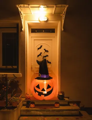 Immagine prodotto di Decorazione zucca luminosa di Halloween 120 x 70 cm arancione -