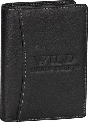 Produktbild von RFID echt Leder Portemonnaie Geldbörse Geldbeutel Herren Hochformat Schwarz (5500)