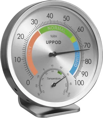 Produktbild von Famanu Hygrometer und Thermometer für Innen und Außen - Analoge Feuchtigkeitsmessung